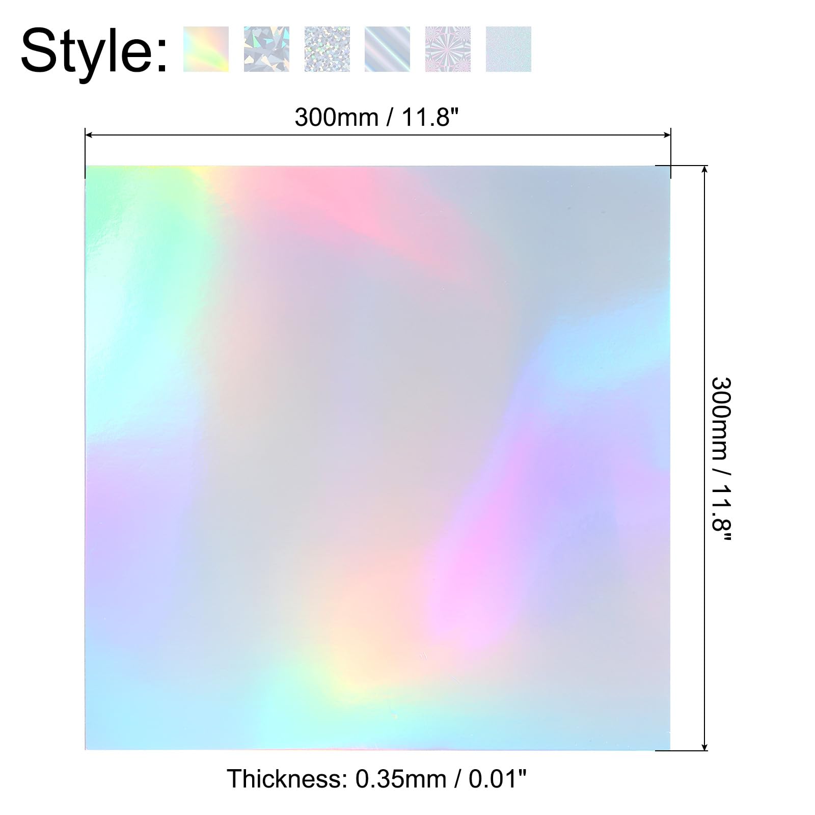 PATIKIL 12"x12" Holographic Cardstock - Image 2