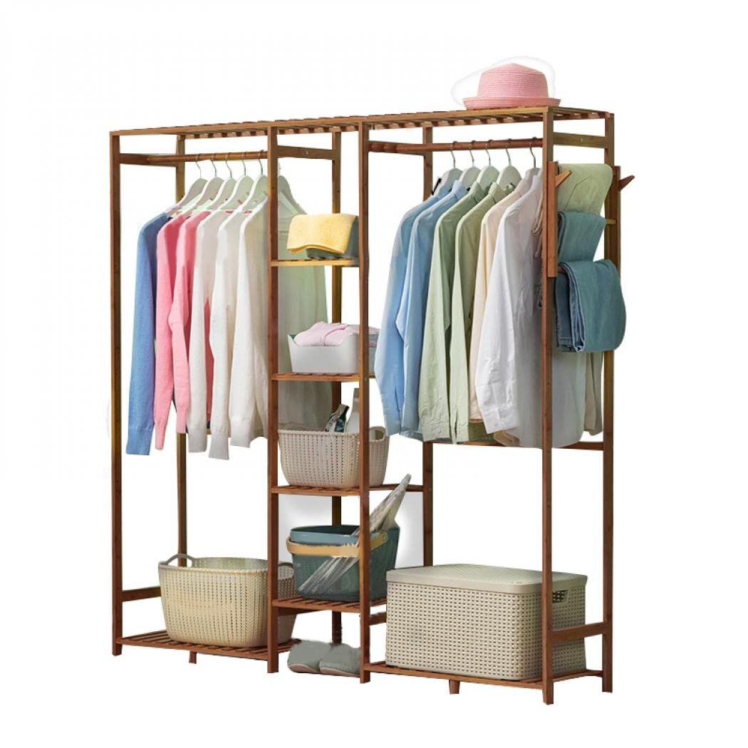 ✨セール中✨ ハンガーラック 天然竹製 衣類収納棚 洋服ラック ✨セール中✨ ハンガーラック 天然竹製 衣類収納棚 洋服ラック