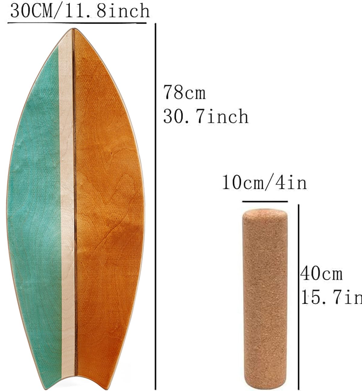 Balance Board Indoor Surf Style Home Fitness con ruota per esercizi, allenamento atletico e sport da tavola – divertente attrezzatura da allenamento per equilibrio, stabilità e miglioramento della