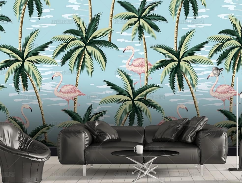 Papier peint intissé fleurs rouges lavable et facile à poser pour grand mur de chambre
