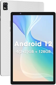 10 Inch Tablet, Android OS, 2GB RAM + 32GB Storage, Quad-Core Processor, 6000mAh Battery, 10.1" HD IPS Display, Wi-Fi 6, Dual Camera, Silver