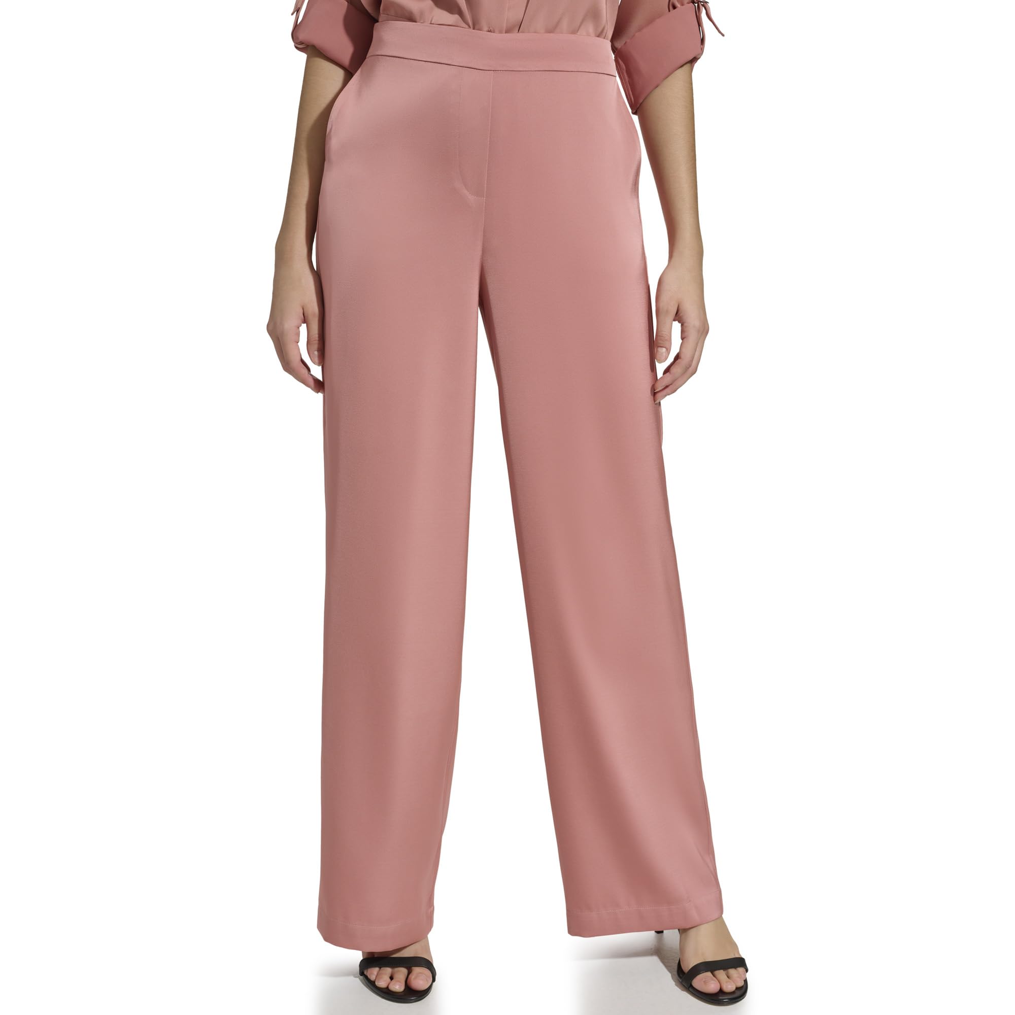 Calvin Klein Womens Wide Leg Pull on Pant