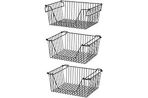 Stackable Wire Pantry Baskets: Sleek and Enduring Storage Solution