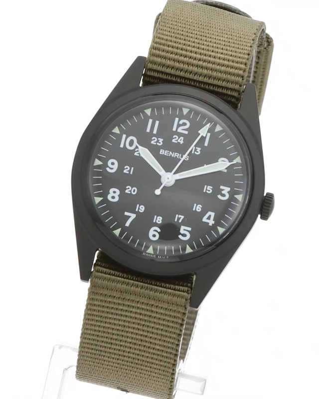 ベンラス　DTU-2A-P-SVKH クォーツ腕時計 DTU-2A/P-SVBK FIELD WATCH | DTU 2A/P Series | BENRUS