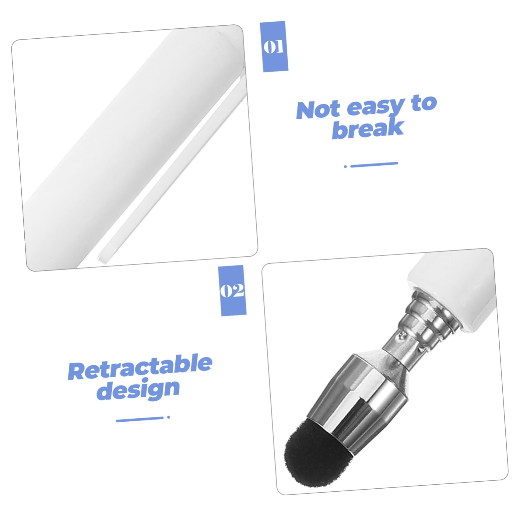 HOMSFOU 5piezas Bolígrafo Capacitativo para Pantallas Táctiles Lápiz Electrónico Clip Compatible Tabletas y Pizarras Digitales Sensibilidad Mejorada y Uso