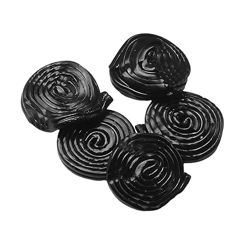 Miniatura 2 de Ruedas de regaliz negro, bolsa de 1 libra, sabor clásico de regaliz, textura suave y masticable, perfectas para aperitivos y regalos, regalo