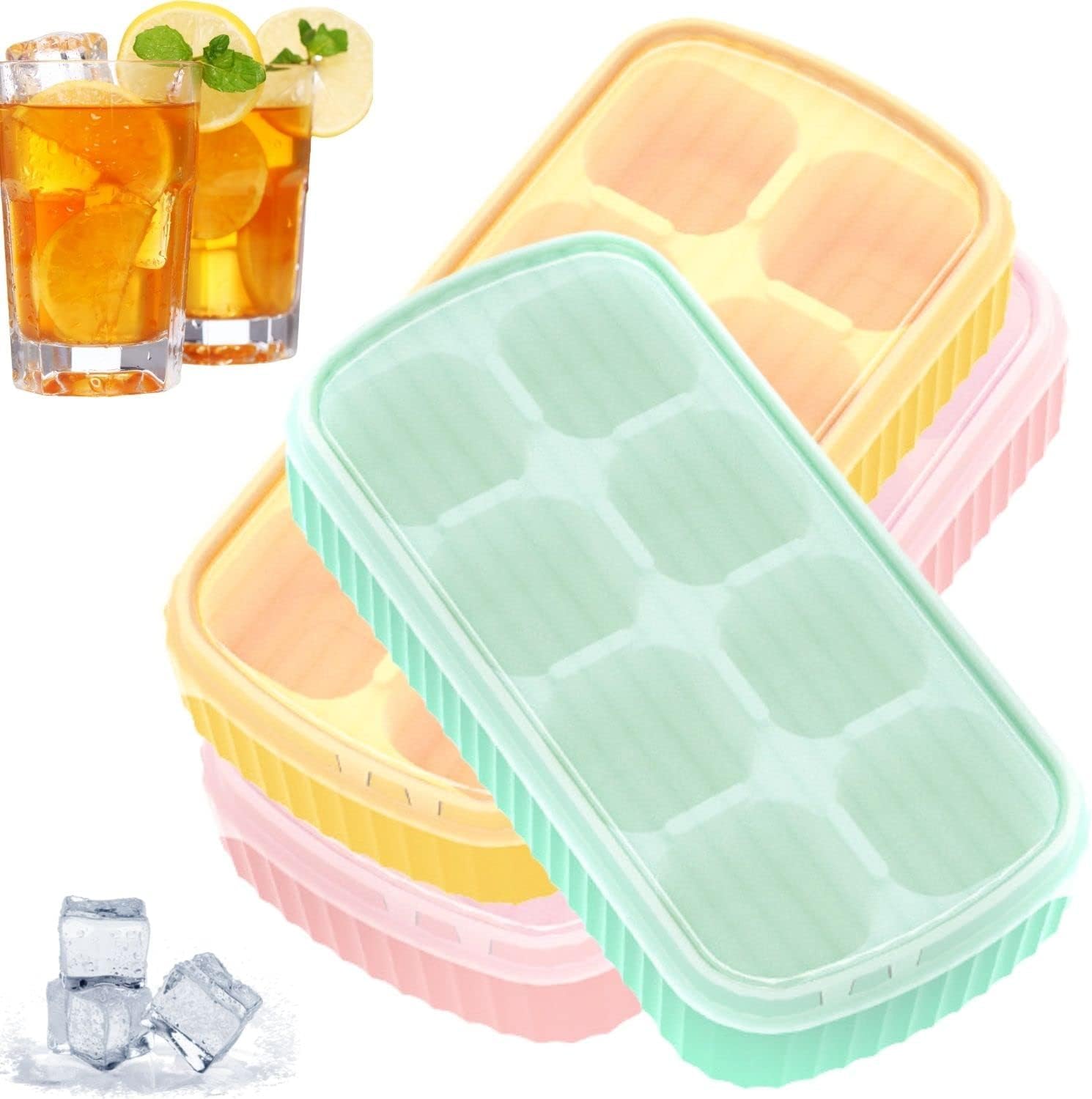 Large Silicone Ice Cube Tray - 8 Cavity -6