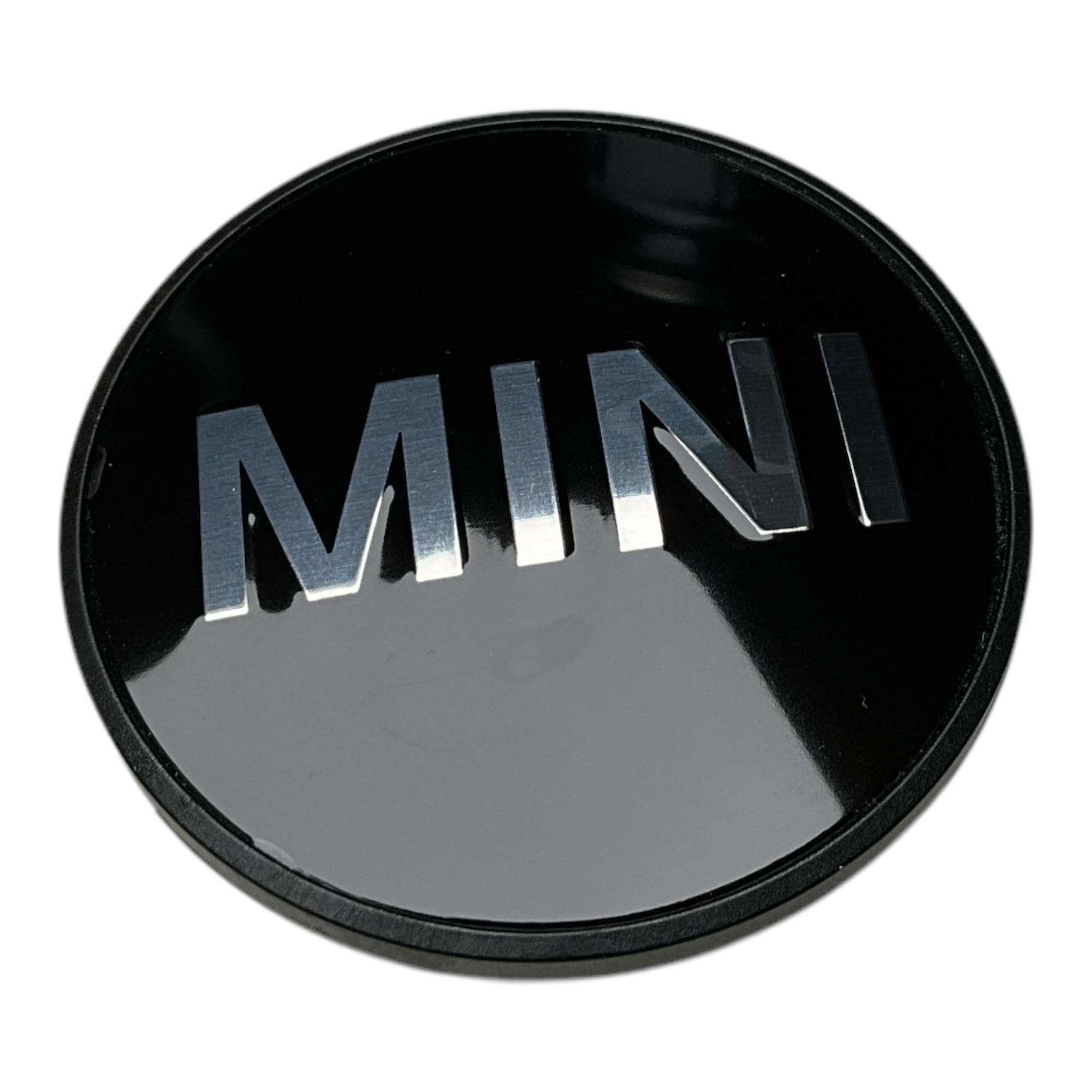 4 Autocollants Pour Enjoliveurs Mini 50mm - Film Alliage Aluminium + Résine, Design Logo - Protection Contre Rayures Et Corrosion, Installation Facile
