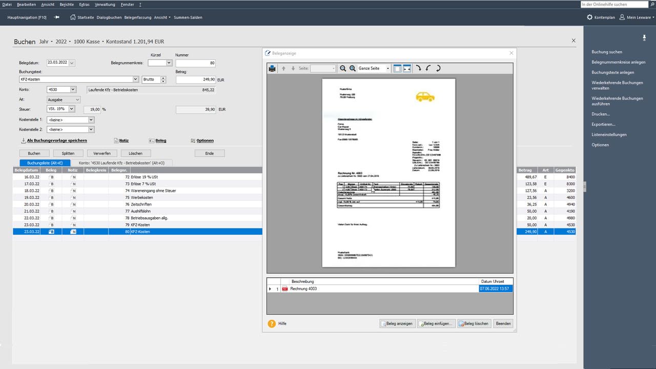 Kassenbuch 2026 Download Jahresversion 365 Tage PC Aktivierungscode per Email