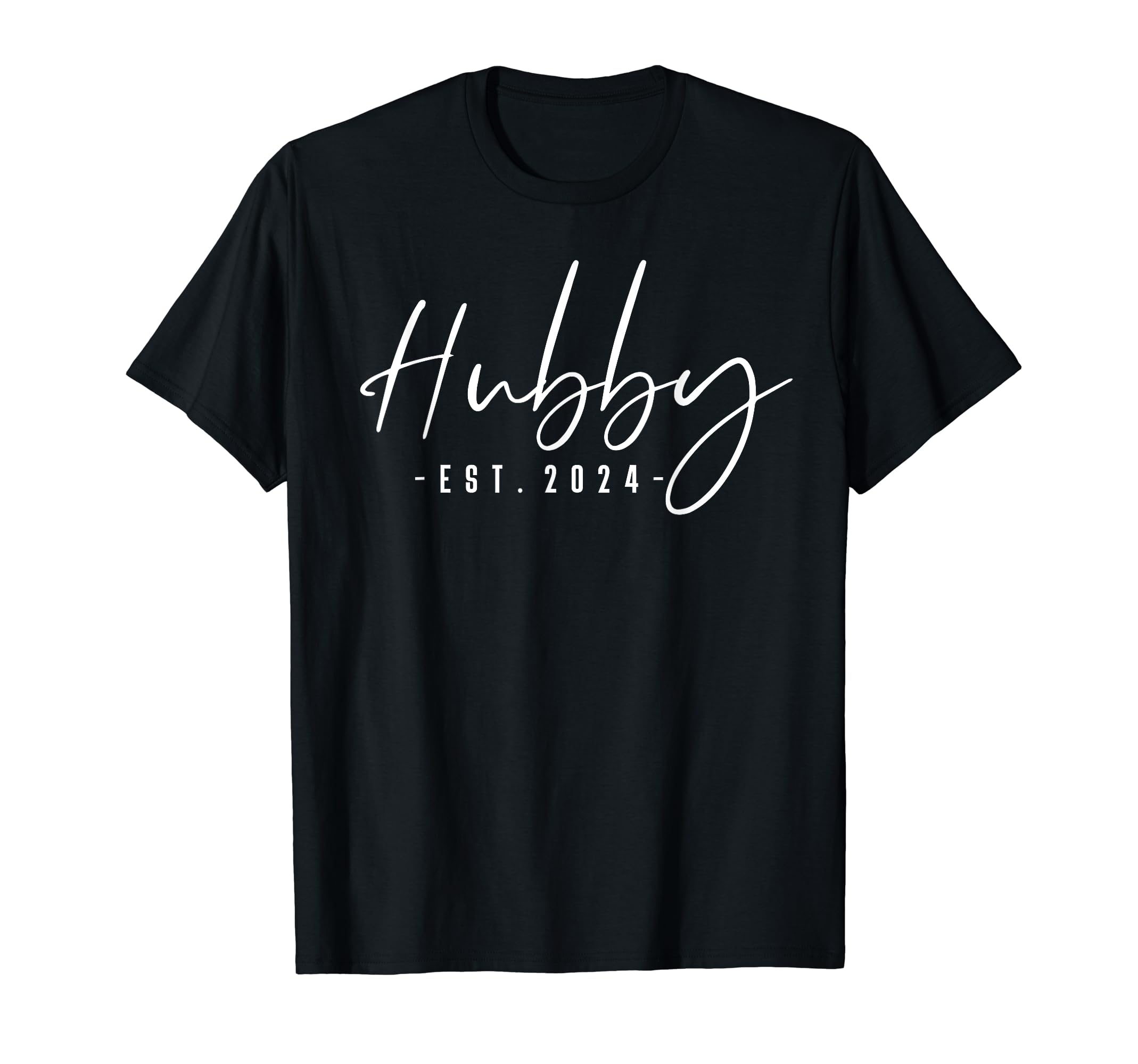 Couples Gifts For Husband And Wife MatchingHubby Est 2024 Just Married Honeymoon Husband Wedding Couple T-ShirtOEKO-TEX STANDARD 100