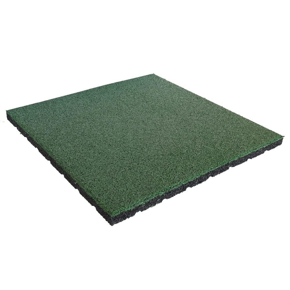 Carreaux en caoutchouc 25 mm - 1 m² (4 carreaux de 50 x 50 cm) - Vert