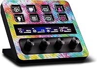 Vista 25 de MightySkins - Piel de fibra de carbono compatible con Elgato Stream Deck + – Too Many Roses Acabado de fibra de carbono texturizado protector