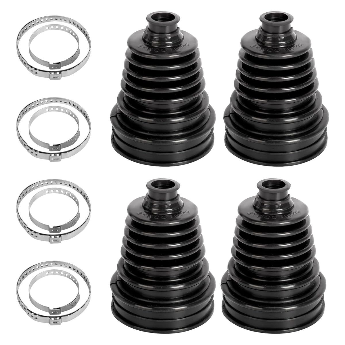 Kit de réparation de soufflets de cardan en silicone, 4 pièces, avec pinces, pour voitures