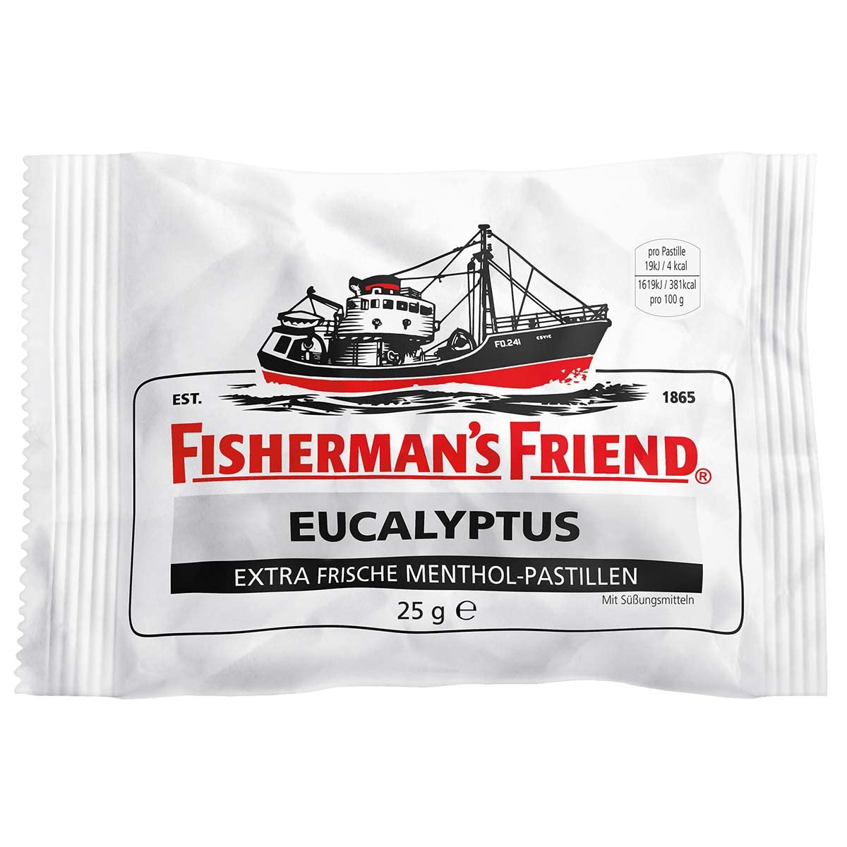 Fisherman’s Friend Original Extra Strong Lozenges, Menthol & Eucalyptus Throat Lozenges, Pack of 24