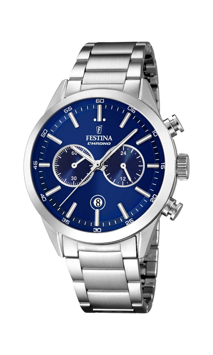 Festina Męski chronograf kwarcowy zegarek z bransoletką ze stali szlachetnej F16826/B