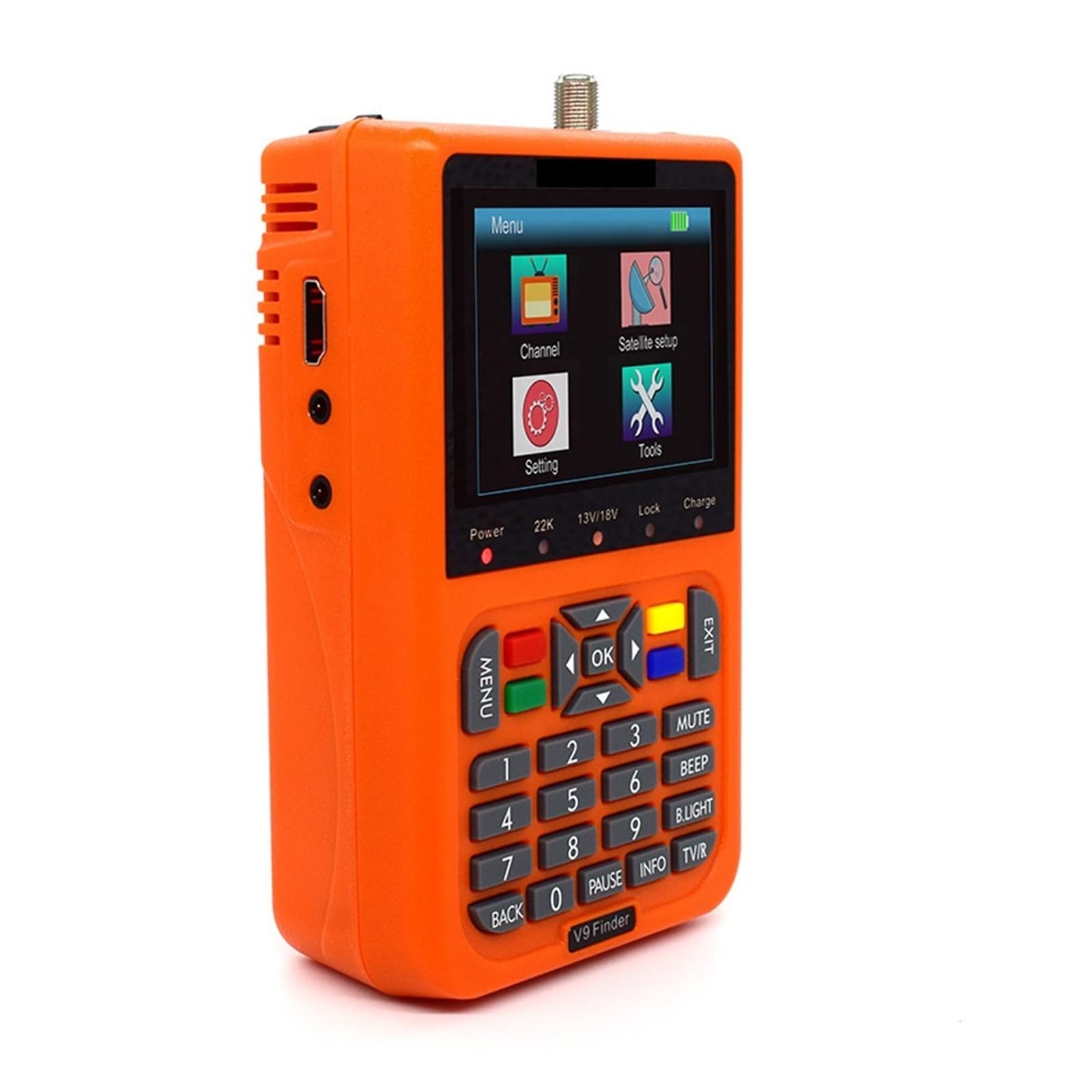 Satellite Finder, V9 Satellite TV Finder Digital Signal Meter 3.5'' DVB-S DVB-S2 Satellite Meter Finder VS V8 Finder 2 WS6933(Nero)