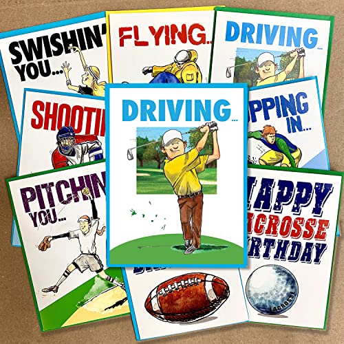 Play Strong Golf Birthday Card 1-Pack (5X7) Power Player Illustrated Sports Birthday Cards Greeting Cards- Awesome For Golfers, Coaches And Fans Birthdays, Gifts And Parties! #TOP4