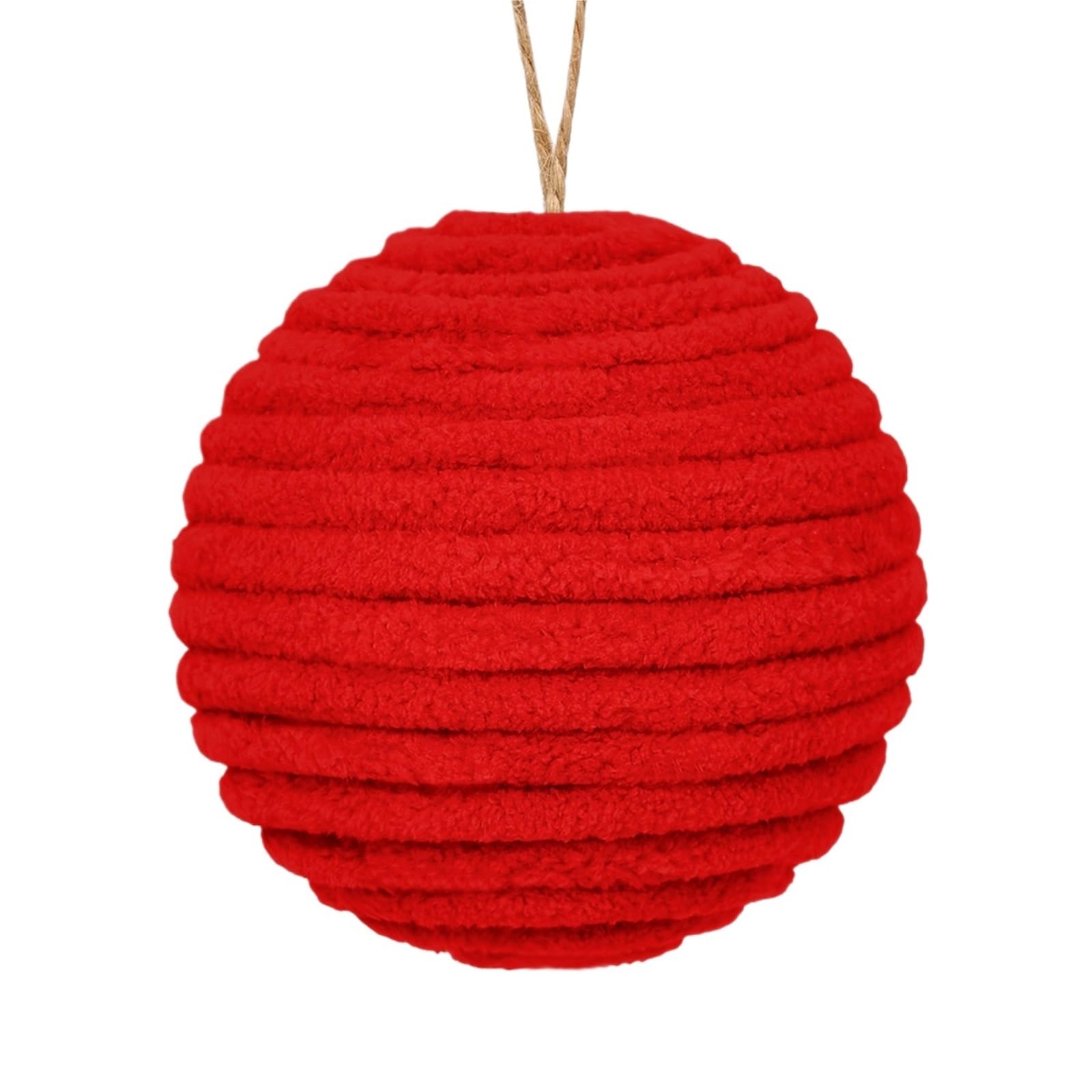 Weihnachtskugeln Weihnachtskugel-Dekorationen Aus Stoffen, Hängende Wohnornamente Weihnachtsdeko,Christbaumkugel(Rood,8cm)