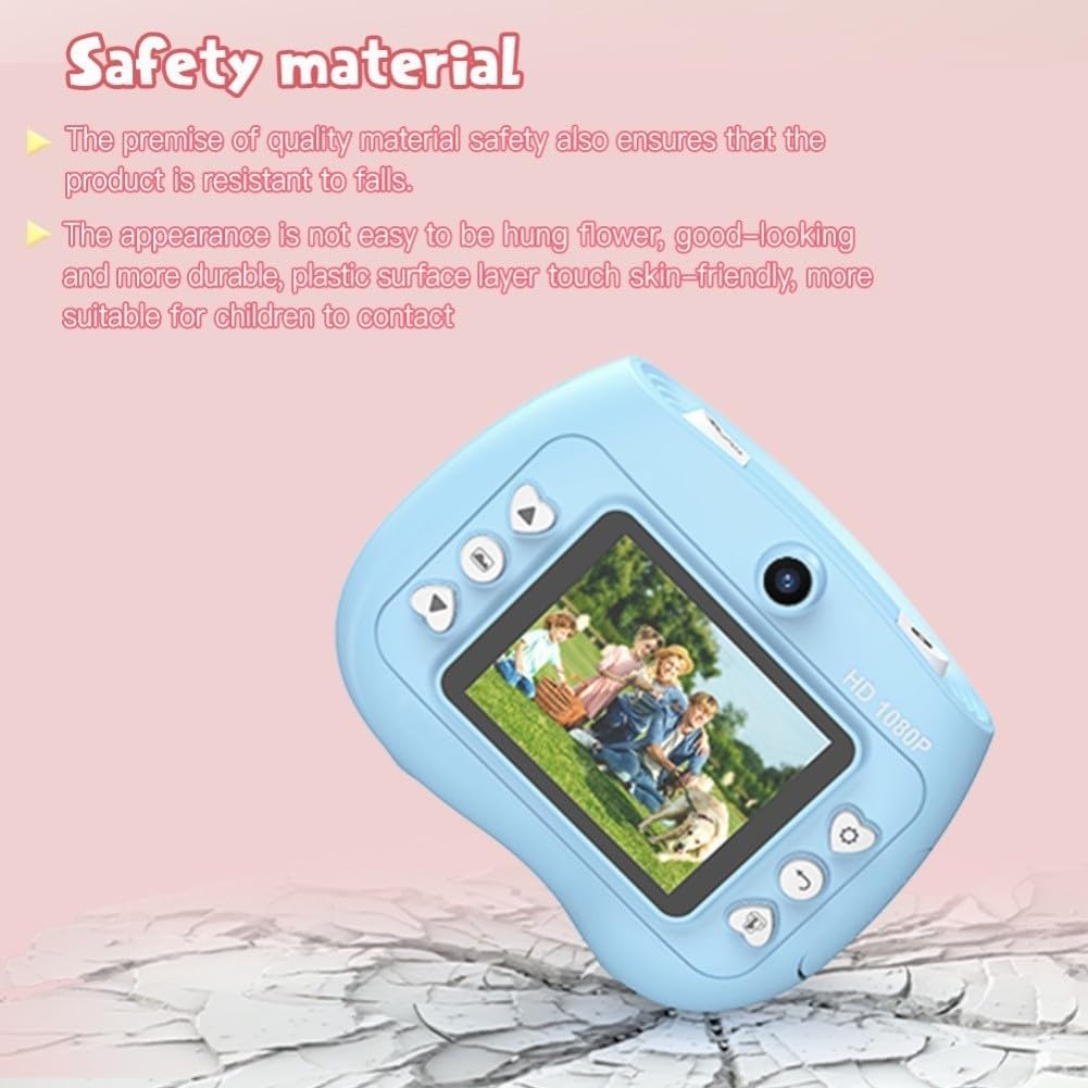 Fotocamera termica per bambini, 12 MP, schermo da 2,4 pollici, colore: rosa