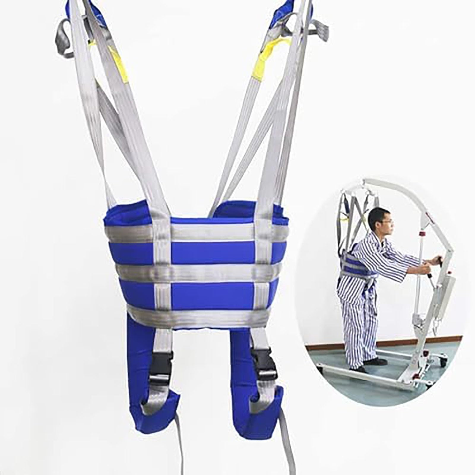 Arnés universalconfort, Arnés para Traslados, Arnés de Elevación de Paciente de Cuerpo Completo, Cinturón para Caminar Asistido por El Paciente, para Enfermería,Anciano, Discapacitado(Large)