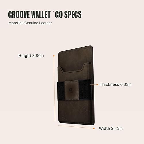 Miniatura 7 de Groove Life Groove Wallet Go - Soporte para tarjetas de crédito con tecnología de microsucción intercambiable minimalista para hombre con Magsafe,