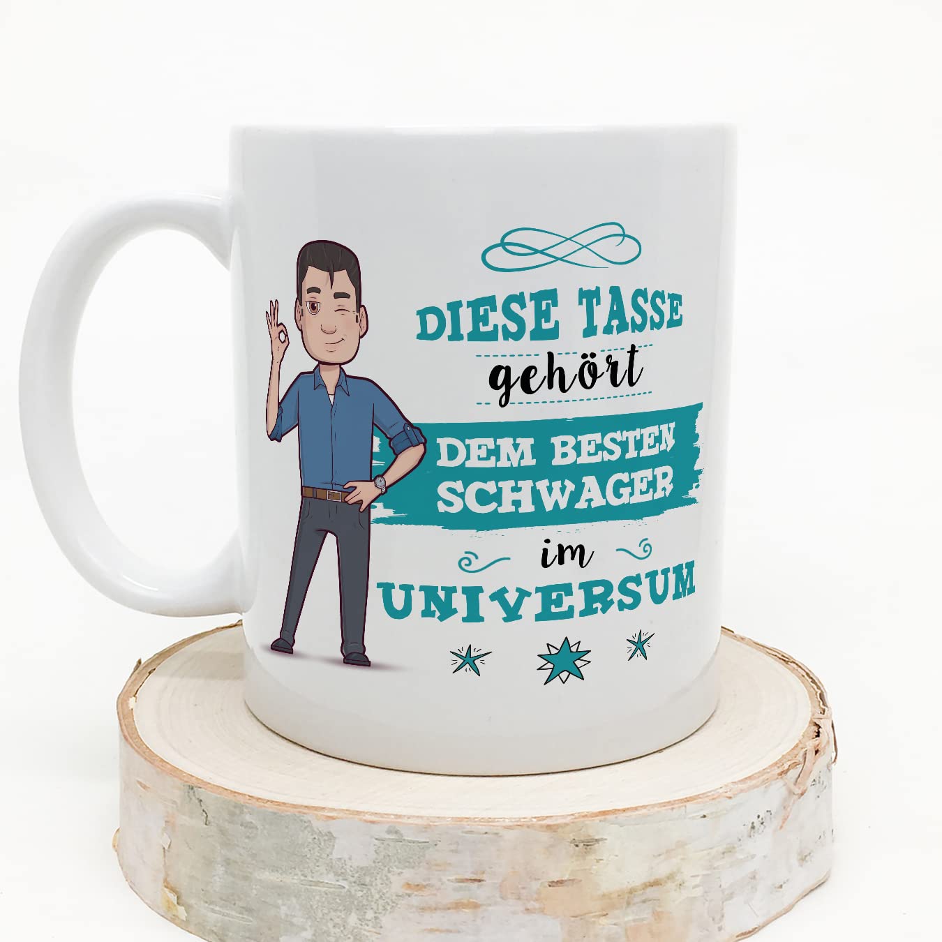 Mugffins Tazza Personalizzata in ceramica per COGNATA 11 oz / 350 ml - In inglese - You are World's Best - Idea regalo per compleanno, anniversario, natale