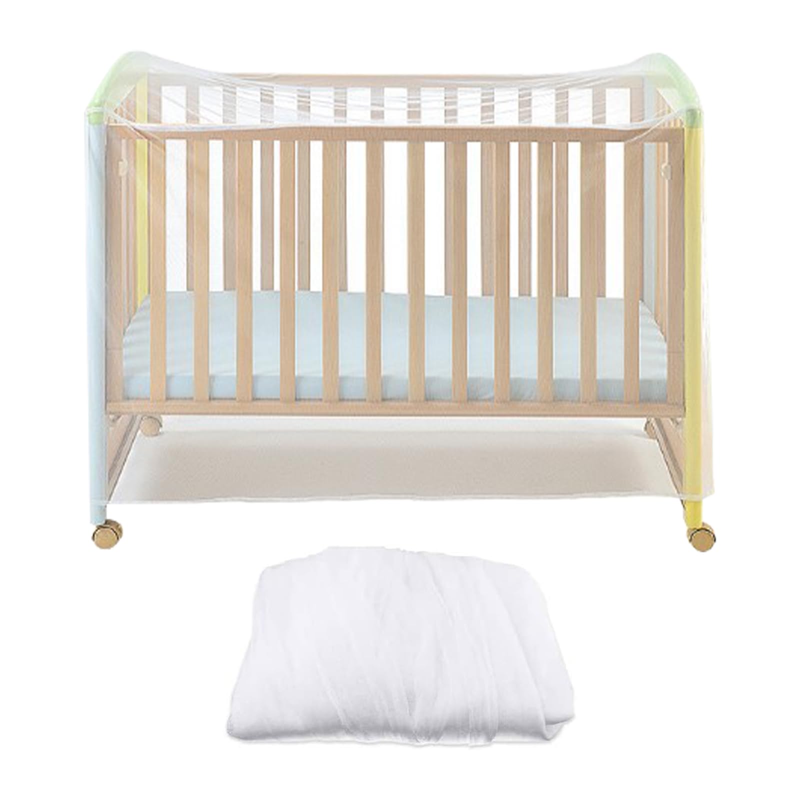 Mosquito Net for Cot Bed & Crib Mosquito Net for Travel Cot Fine Mesh Insect Net for Baby Air-Permeable Mesh 135 * 60 * 90CM