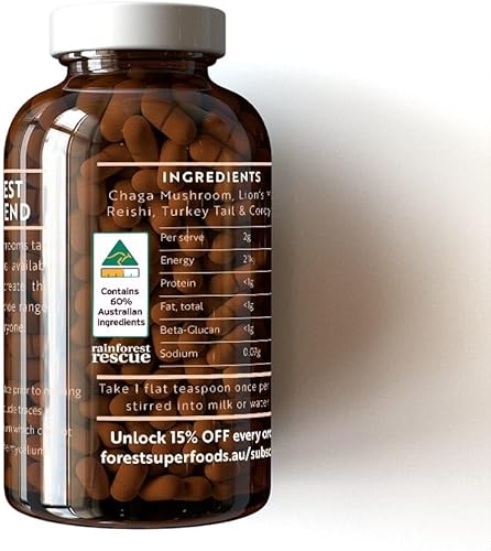 Miniatura 3 de Cápsulas de mezcla de hongos del bosque 5 hongos en 1 120 cápsulas Mezcla de hongos forestales