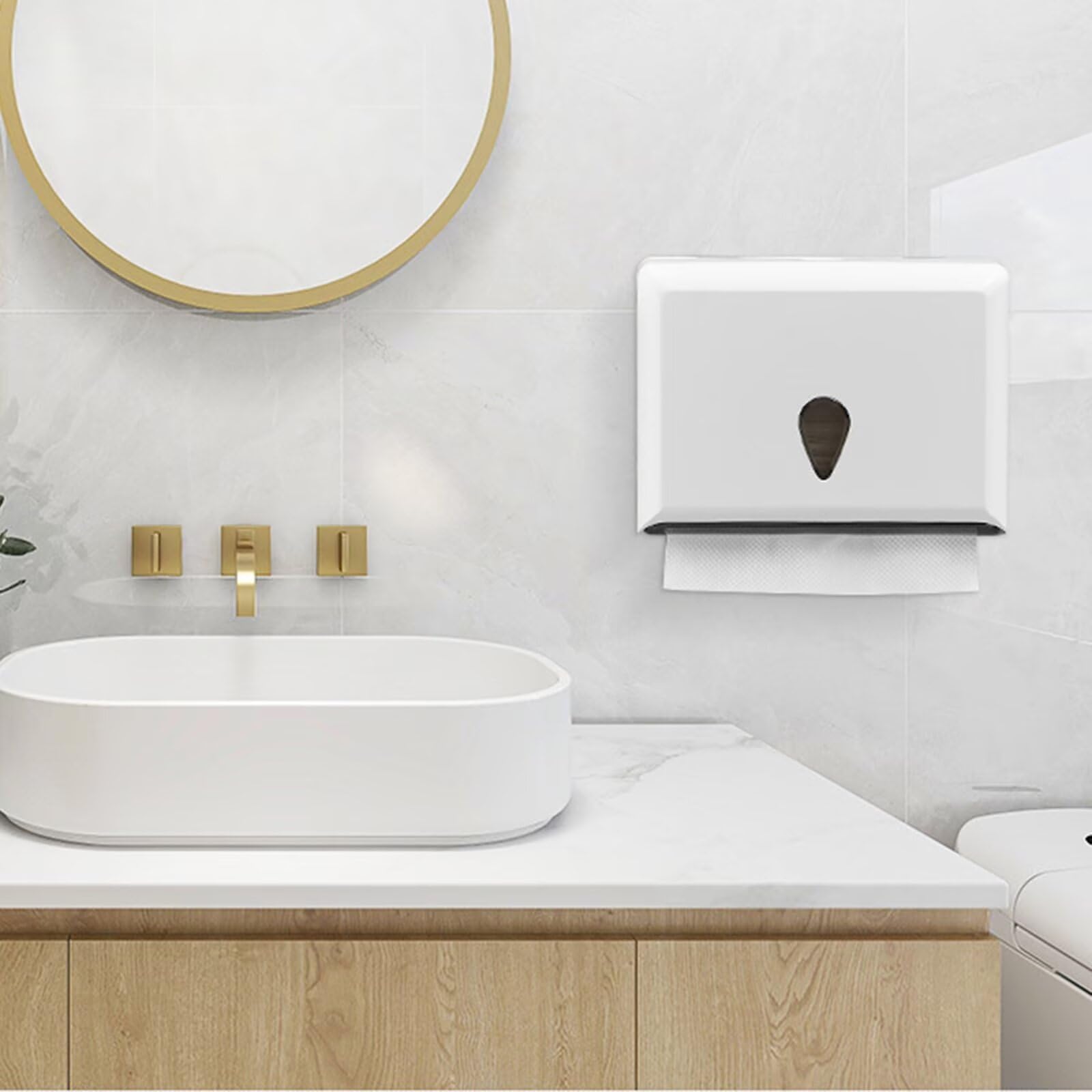 Dispensador de Toallas de Papel de múltiples Pliegues para Montaje en Pared, dispensador de Toallas de Mano plegadas para baño/Aseo, Soporte para Toallas de Papel Comercial