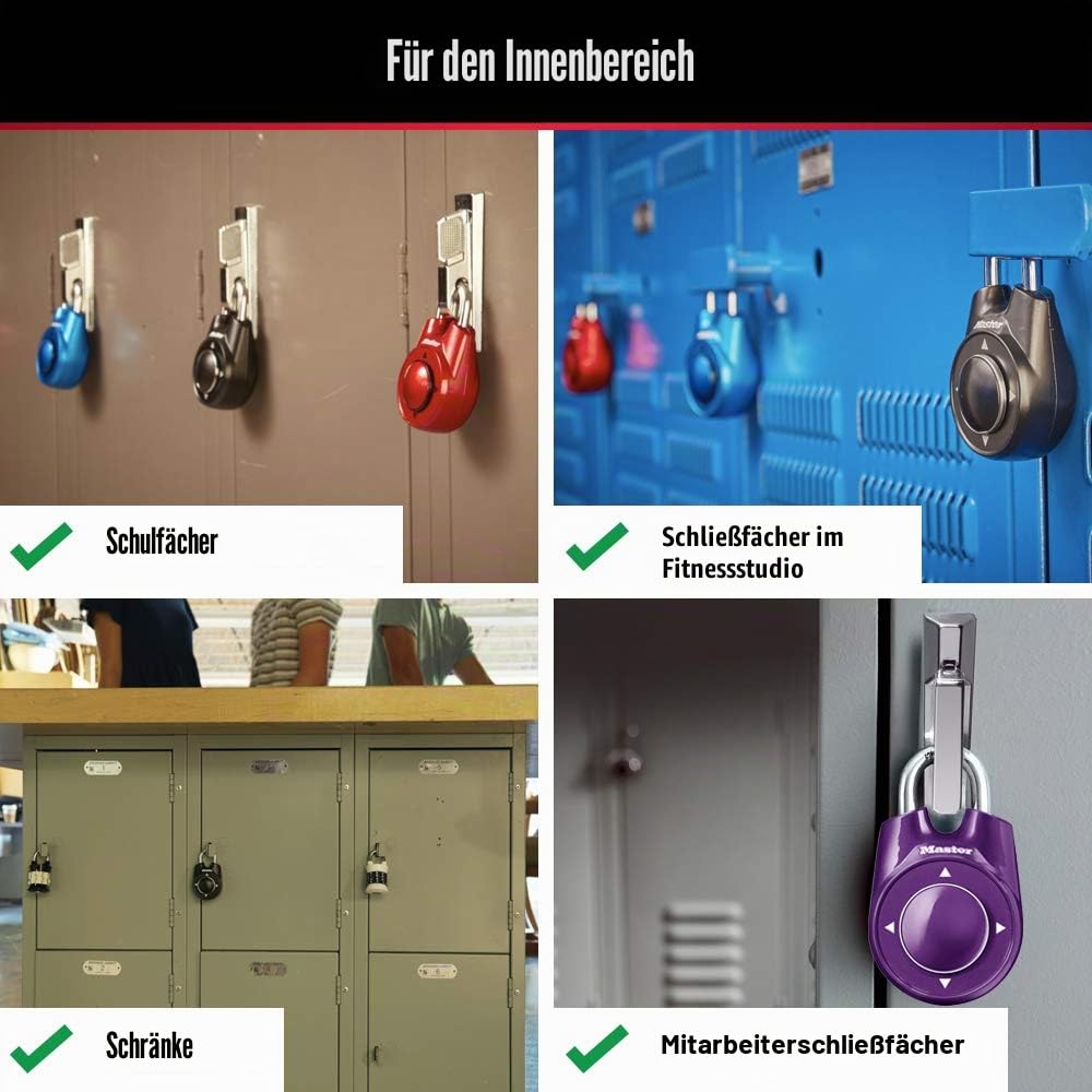 Master Lock 1500iD Vorhängeschloss,eigene Kombination einstellbar, Blau