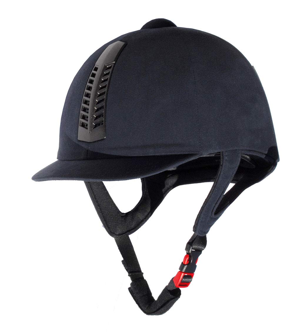 Rhinegold Pro Horse Riding Hat Traditional Finish PAS015 Kitemark 57cm, Navy