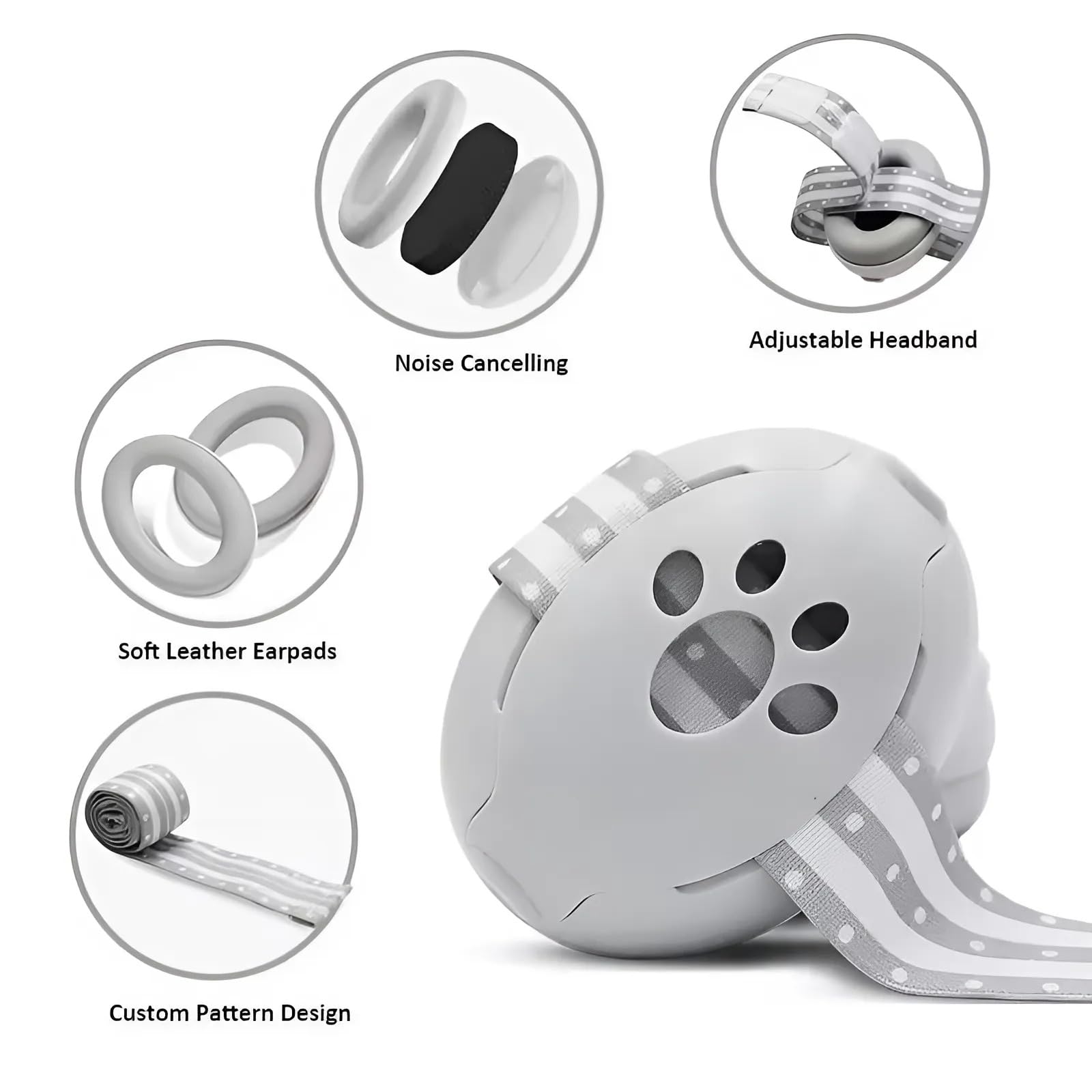 BABY EARMUFF Cascos Bebé Antiruido - Protector Auditivo Bebé, Cascos Antiruido Bebé, Cascos Ruido Bebé, Cascos Antiruido Niños, Cascos Para Bebés Antiruido, Cascos Insonorizados Bebé, De 0 a 36 meses