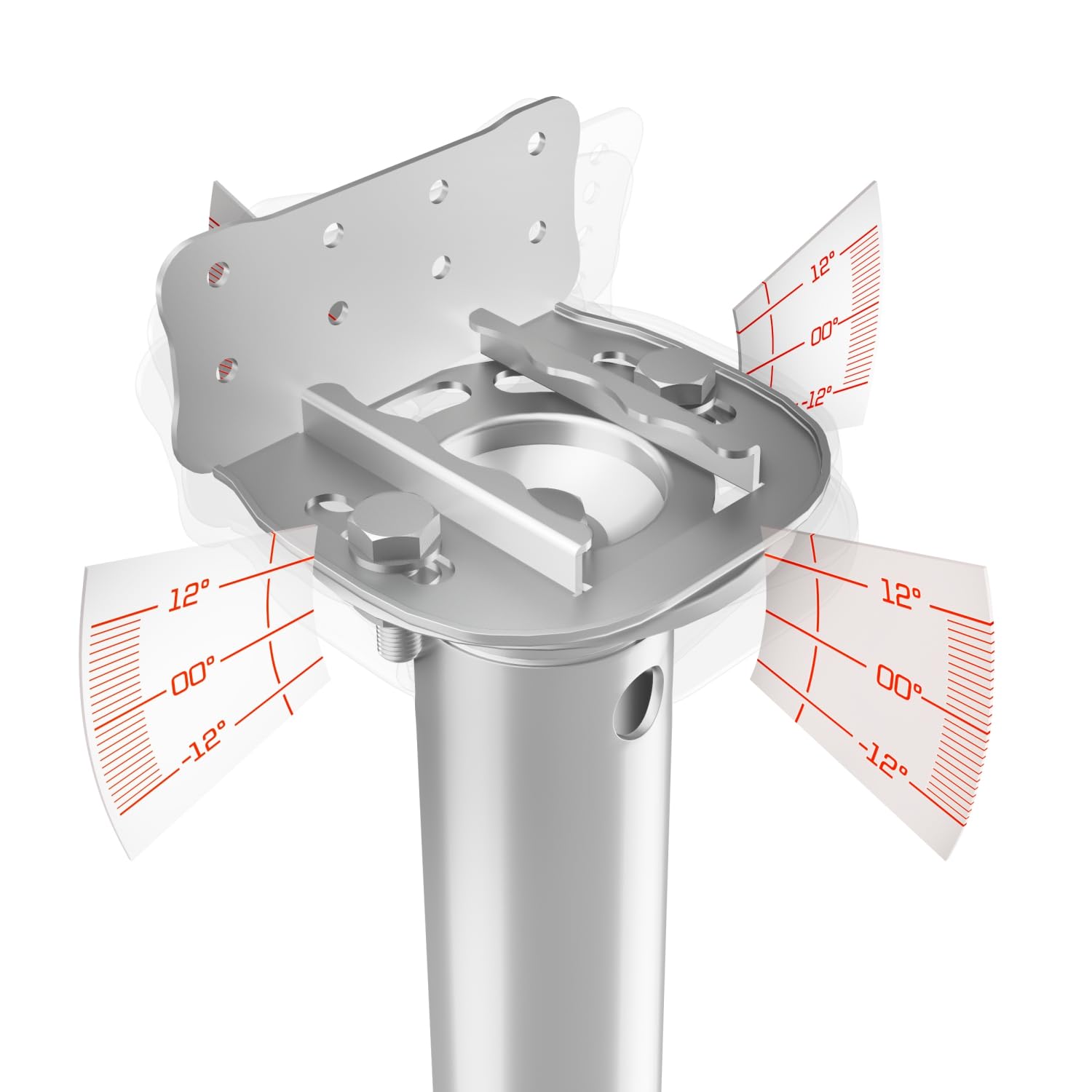NEU 60 cm 6er Base-Set TILT Schraubfundamente inkl. Konsole (feuerverzinkt); Ø 60 x 2; M12