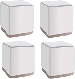 KUKUUU 4 patas reemplazables para muebles de sofá, mesa de sofá, mueble de TV (color: blanco, tamaño: 5 x 4 cm)
