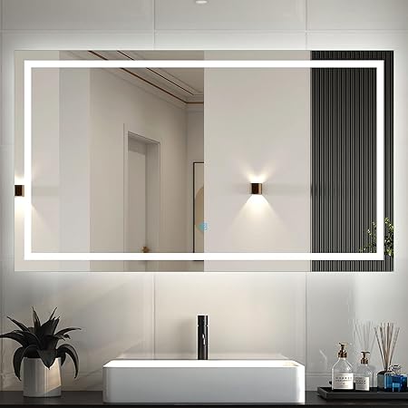 ELEGANT 1000 x 600mm Backlit LED Illuminated Bathroom Mirror with LED Lights, Lighted Bathroom ...