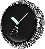 Vista 1 de Funda compatible con Google Pixel Watch 3 de 1.614 in/Pixel Watch 2/1 con protector de pantalla, cubierta protectora brillante de vidrio templado