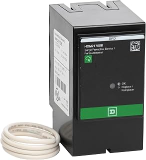 Square D HOM2175SB Homeline SurgeBreaker: 25kA Whole Home Surge Protector, Plug-On for Load Centers, 120/240V