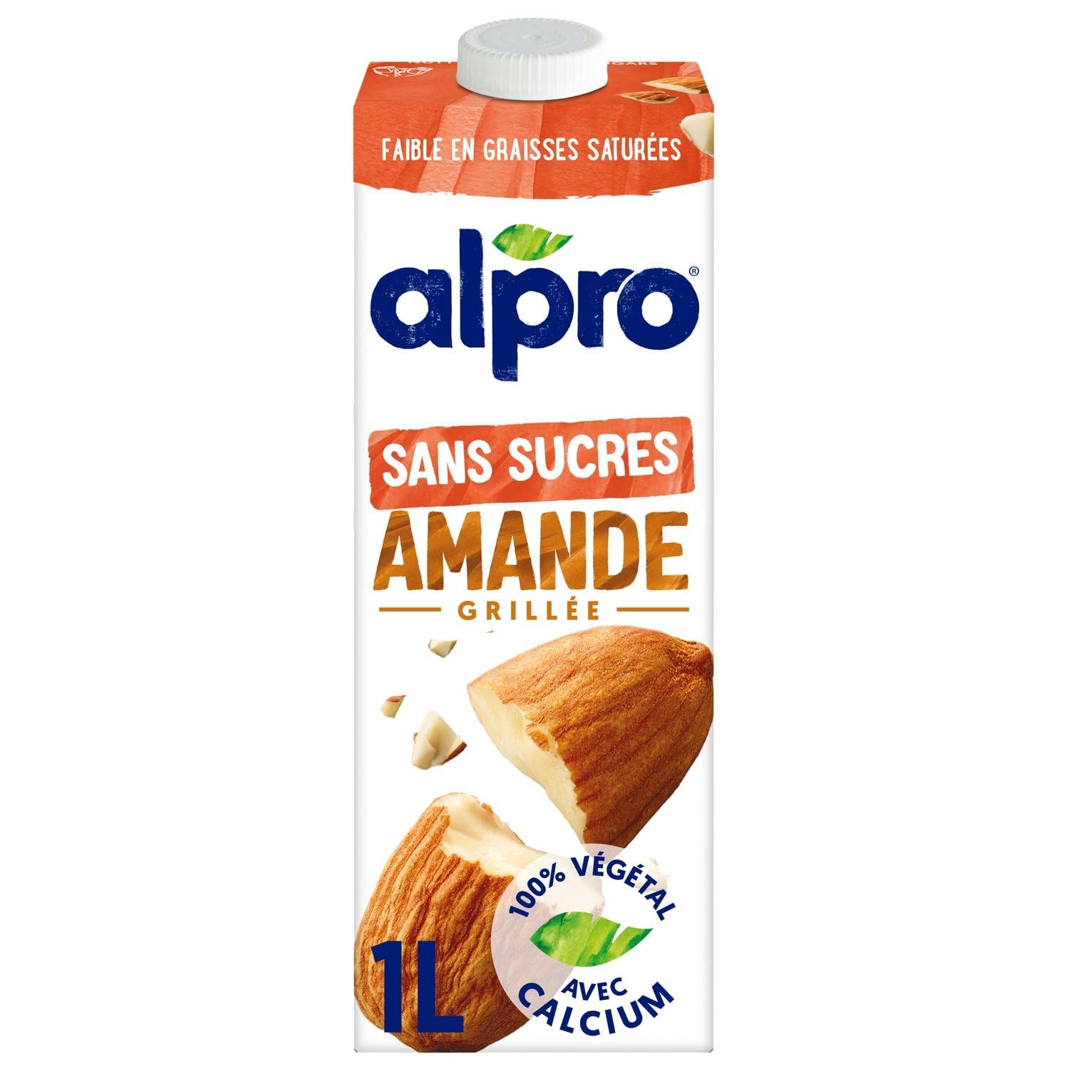 ALPRO – Boisson végétale Amande Grillée sans Sucres, Texture Onctueuse et Naturelle (1L) - Lot de 4 - vendu par Lot