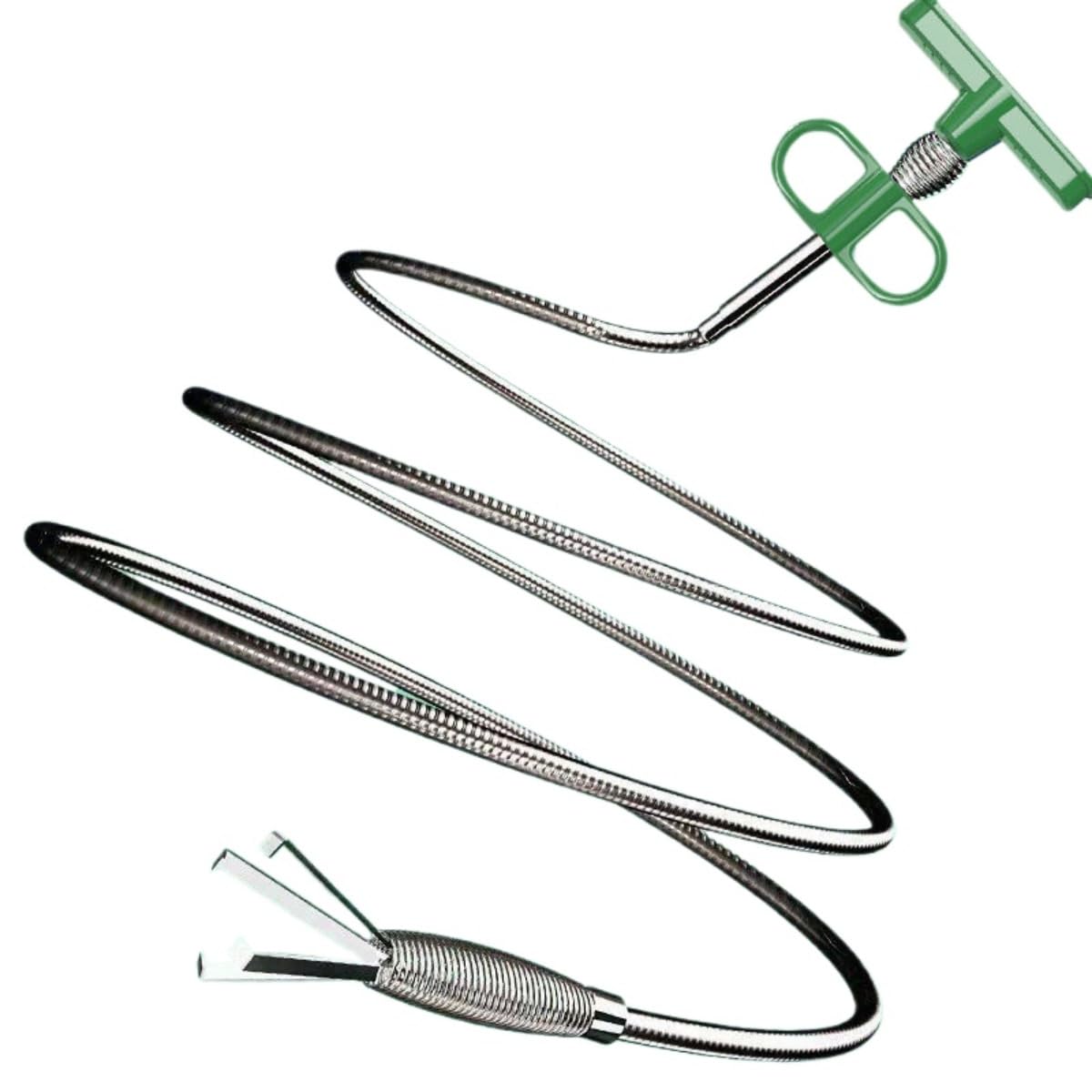 Flexible Sink Grabber Reacher Tool with 4 Claws Drain Unclogger Tool, Drain Clog Remover Tool for Sink, Tube Drain Cleaning Toilet with Grab Handle Pickup Unblocker Sewer Dredging Tool (35.4inch)