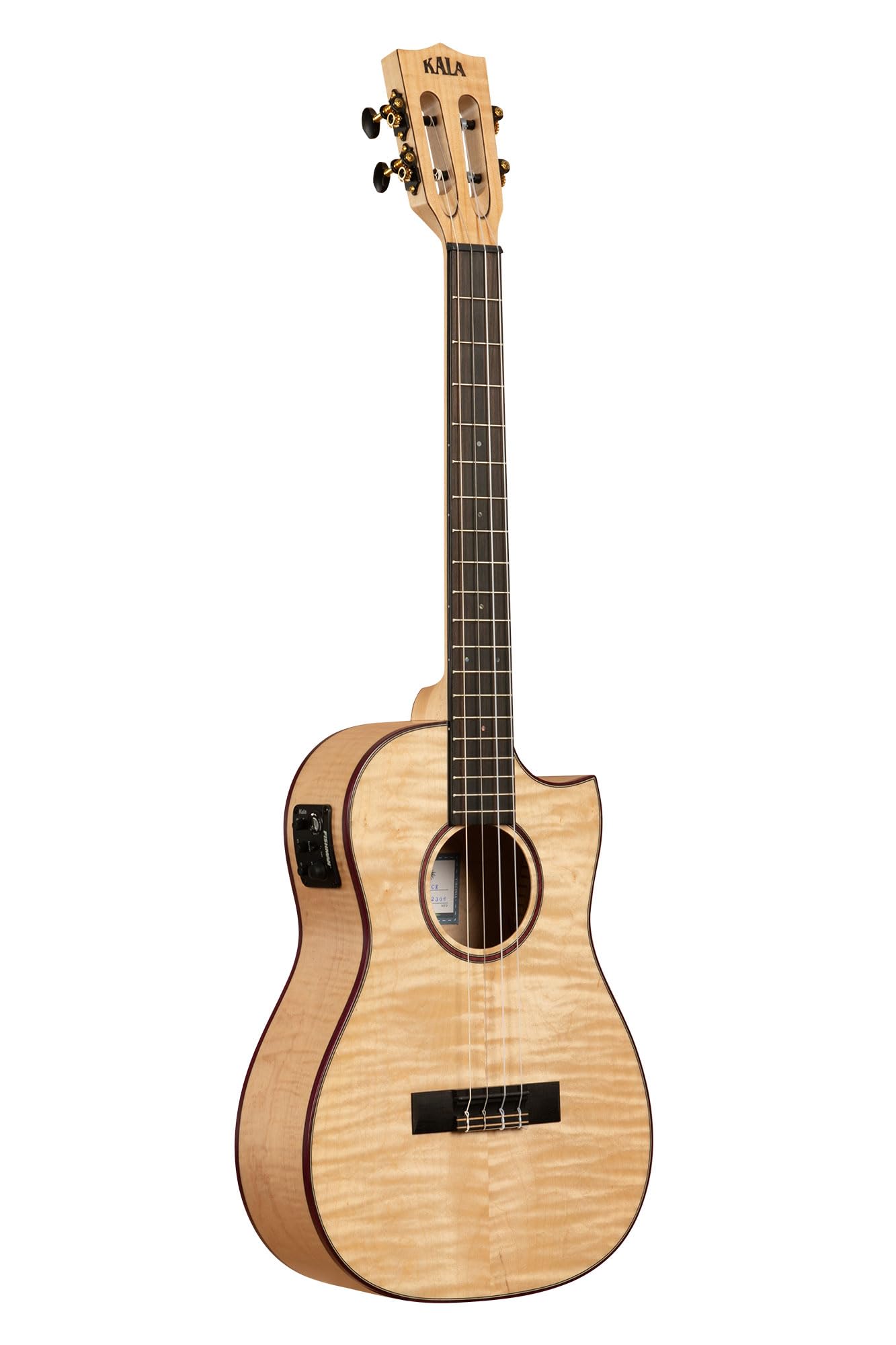 Kala Brand Music Co., 4-String Ukulele, Right, Maple, Baritone (KA-ASFM-B-CE_W/Bag)