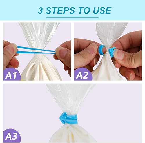 Miniatura 7 de firstake 100 bolsas de tuberías sin extremo, desechables de 12 pulgadas, bolsas de glaseado antiestallido, bolsas de pastelería gruesas, bolsas de