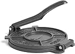 Tortilla Press – 8 Inch Cast Iron Quesadilla Maker – Heavy Duty Empanada Maker Press – Cast Iron Tortilla Maker for Kitchen, Home Use
