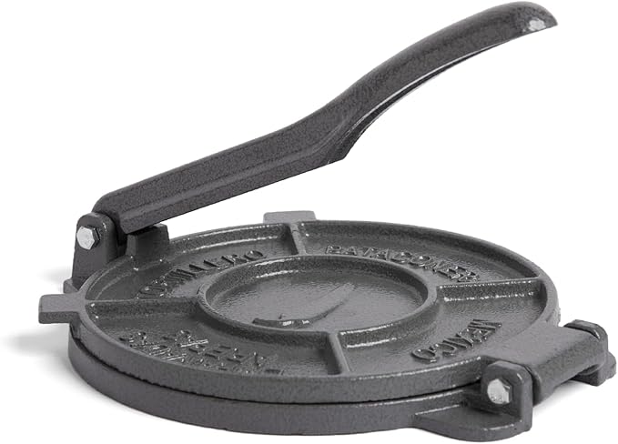 Alpha Living Tortilla Press – 8 Inch Cast Iron Quesadilla Maker – Heavy Duty Empanada Maker Press – Cast Iron Tortilla Maker for Kitchen, Home Use