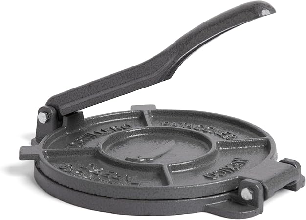 Alpha Living Tortilla Press – 8 Inch Cast Iron Quesadilla