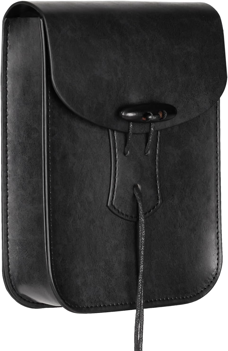 HiiFeuer Medieval Faux Leather Belt Bag, Vintage Renaissance Belt Pouch Fanny Pack Purse, Waist Bag Cosplay for Ren Faire (Black A) - Image 5