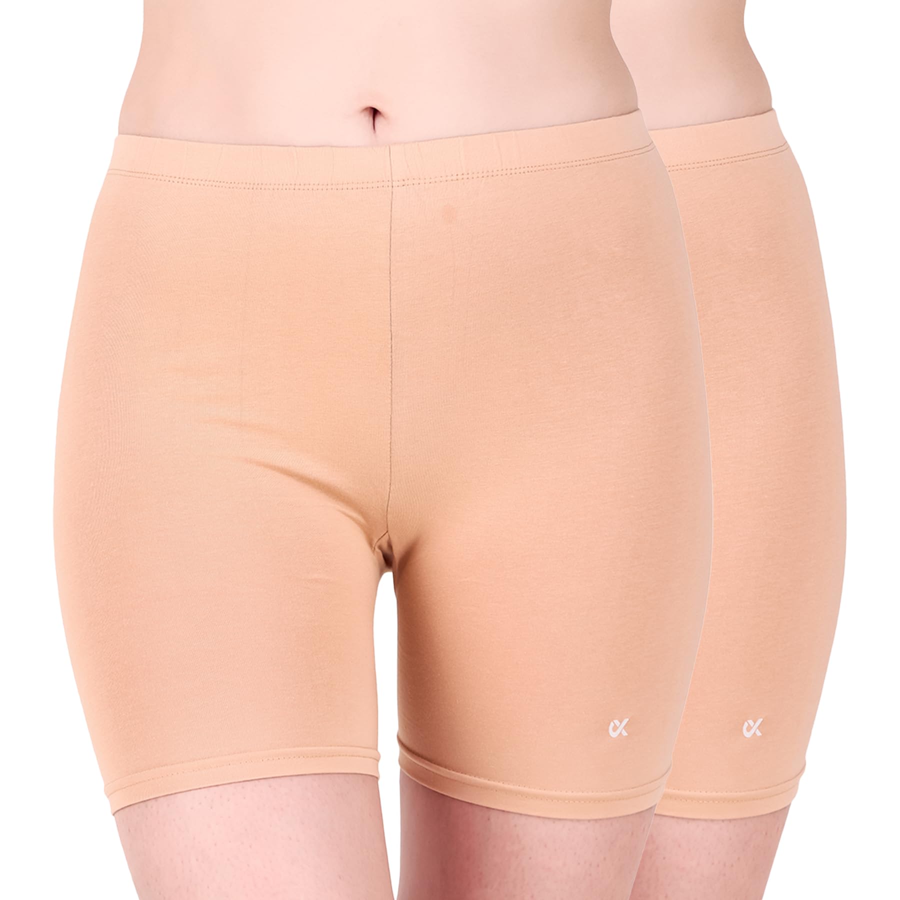 XJARVIS Pantaloncini da ciclismo da donna in cotone elasticizzato a vita media traspirante palestra allenamento yoga corsa allenamento anti attrito