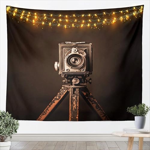 Miniatura 20 de Homewish Tapiz con temática de fotografía, película fotográfica vintage para colgar en la pared, para niños, adolescentes, mujeres, hombres, fotos