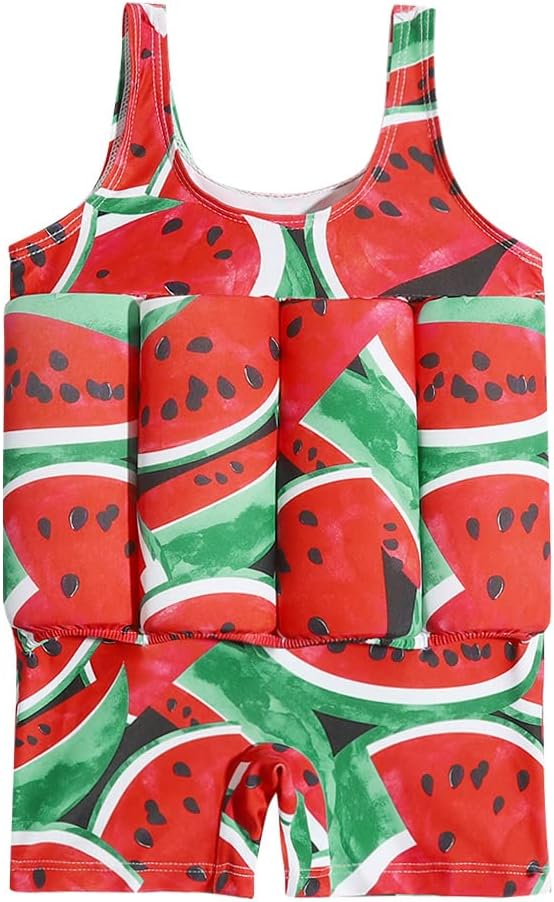 Kids Baby Floatation Swimsuit with Adjustable Buoyancy Float Suit Swim Vest One Piece Floating Swimwear for Boys Girls