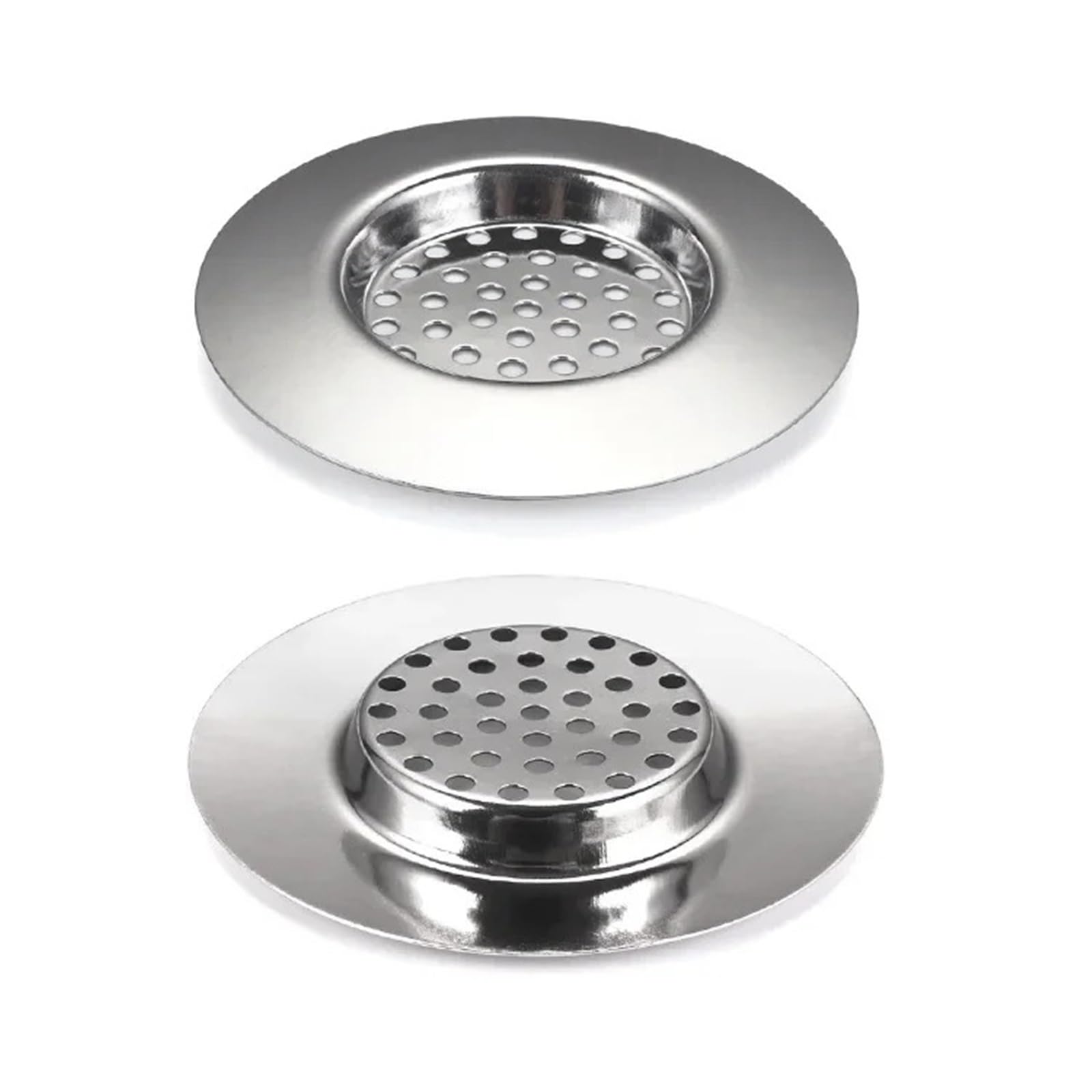 Baynopurin Gr020 Sink Strainer Waste 2Pcs Stainless Steel Sink Mesh Filter