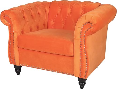 Miniatura 15 de Sofá Chesterfield de terciopelo, sofá tapizado clásico capitoné, moderno de 3 plazas, muebles largos con respaldo copetudo para sala de estar y